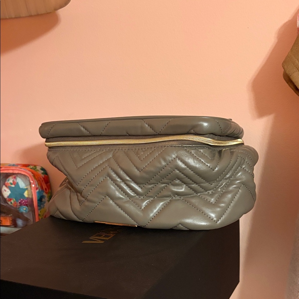 Tartan + Twine Quilted Gray Cosmetic Bag